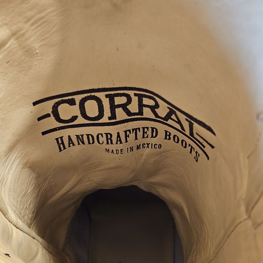 Corral Distressed Turquoise and Brown Ankle Boots - Picture 4 of 11